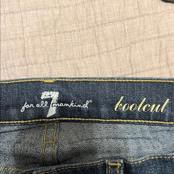 7 For All Mankind Dark Wash Bootcut Jeans - Picture 4 of 7